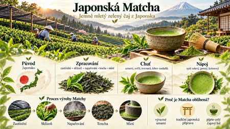 Matcha: co je japonský zelený čaj, jak se vyrábí a správně připravuje