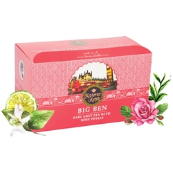 Černý čaj BIG BEN Earl Grey tea with rose - 25x2g pyramidové sáčky