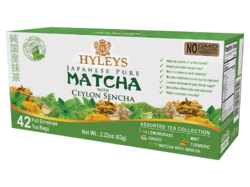 Čaj Matcha Hyleys s cejlonským Sencha čajem 5 druhů - sáčky 42x1,5g