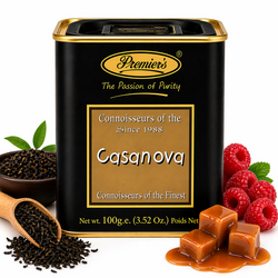 Premier's Casanova – černý čaj s malinou a karamelem 100 g