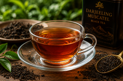 Černý čaj Darjeeling Muscatel Karma Kettle – prémiový sypaný čaj z Indie, 50 g