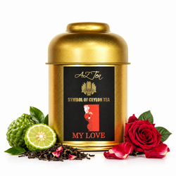 AZ-TEAS My Love 50 g – bezkofeinový černý čaj s bergamotem a růží