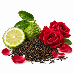 Složení čaje AZ-TEAS My Love 50 g – bezkofeinový černý čaj s bergamotem a růží