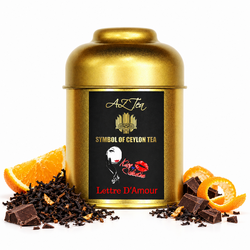 AZ-TEAS Lettre De Amour 50 g – bezkofeinový černý čaj s čokoládou a pomerančem