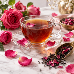 Nálev černého čaje s růží – AZ-TEAS Premium Rose Tea