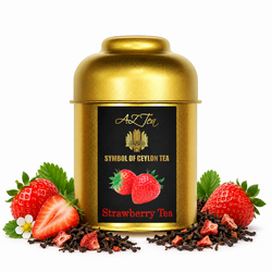 AZ-TEAS Premium Strawberry Tea 50 g – bezkofeinový černý čaj s jahodami