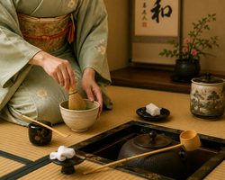 Tradiční japonský čajový obřad.