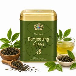 Premier's Tea Darjeeling Green Tea Premium – 125 g v luxusní kovové dóze