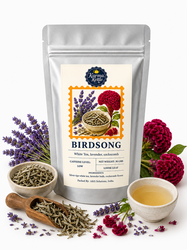 Karma Kettle Birdsong – Bílý čaj Silver Tips s levandulí a květy cockscombu 30 g