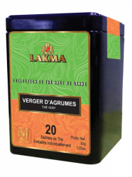 Zelený čaj Lakma Citrus Zen - sáčky 20x1,5g - plech 