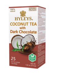 Zelený čaj Hyleys s kokosem a čokoládou - sáčky 25x1,5g 