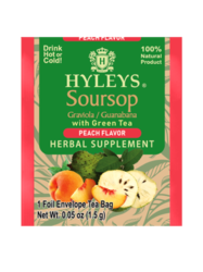 Zelený čaj Hyleys se soursopem a broskví - sáčky 25x1,5g