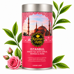Karma Kettle Istanbul 75 g | Zelený čaj s jablkem, ibiškem a růží