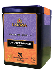 Zelený čaj Lakma Lavender Dreams - sáčky 20x1,5g plech