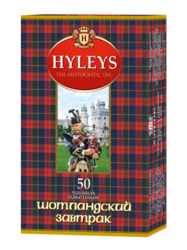 Černý čaj Hyleys SCOTTISH BREAKFAST - sáčky 50 x 1,5g 