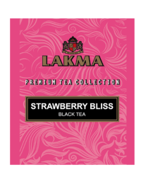 Černý čaj Lakma Strawberry Bliss - sáčky 20x1,5g - plech