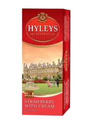 Černý čaj Hyleys s jahodou a smetanou - sáčky 25x1,5g