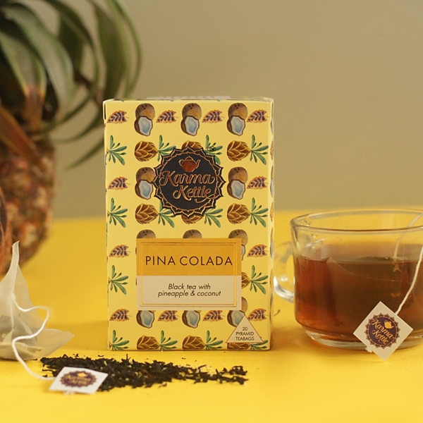 Černý čaj Pina Colada  - 20x2g pyramidové sáčky