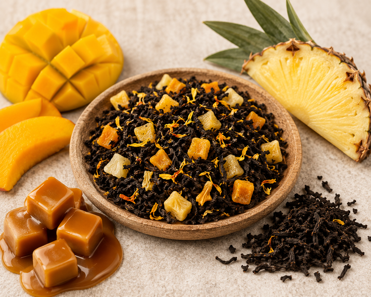 Černý čaj, mango, ananas a karamel – Premier's Celebration