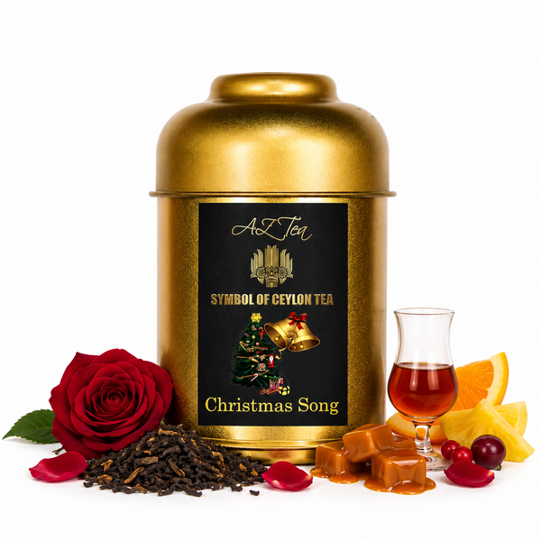 AZ-TEAS Christmas Song – bezkofeinový černý čaj s růží a karamelem 50 g