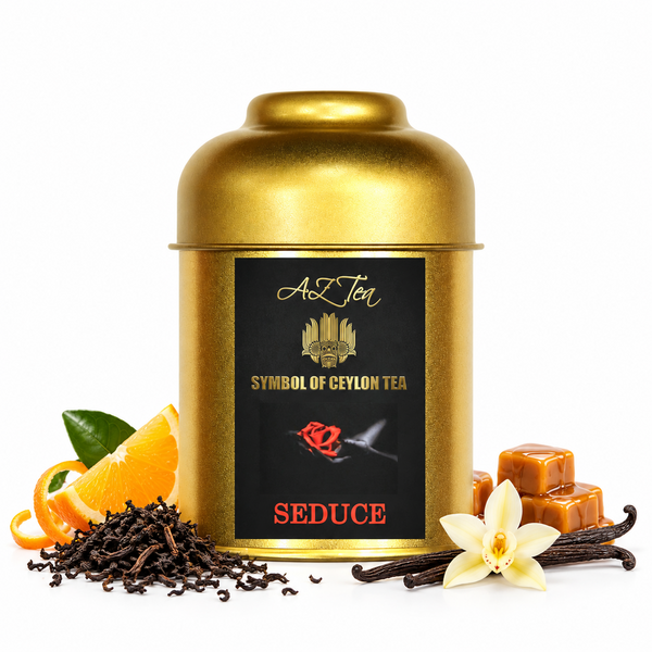 AZ-TEAS Seduce 50 g – bezkofeinový černý čaj s vanilkovým karamelem a citrusovým likérem
