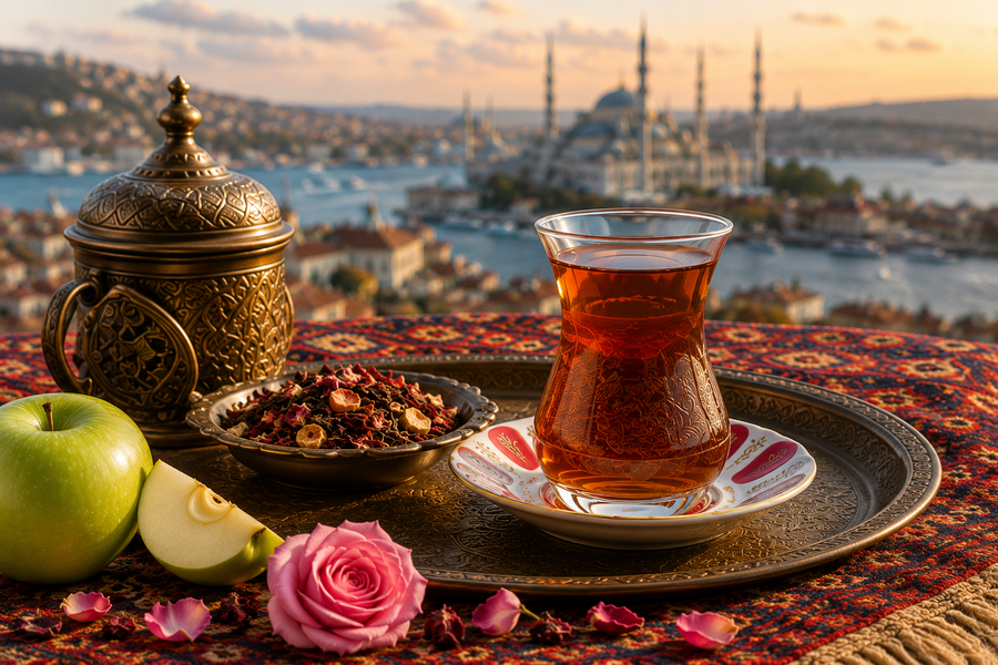 Karma Kettle Istanbul 75 g | Zelený čaj s jablkem, ibiškem a růží