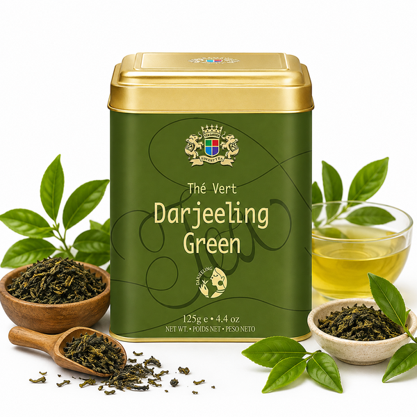 Premier's Tea Darjeeling Green Tea Premium – 125 g v luxusní kovové dóze