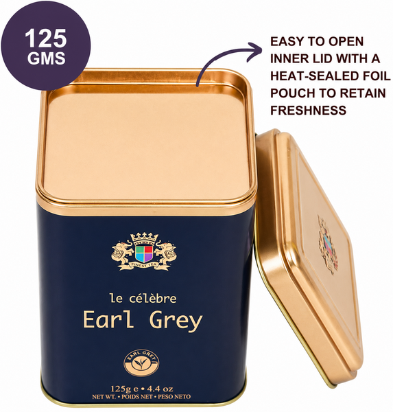 Premier's Earl Grey Tea – sypaný černý čaj v kovové dóze