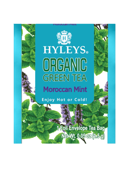 Zelený čaj HYLEYS ORGANIC 7 ovocných chutí - sáčky 25x1,5g 