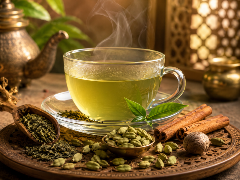 Zelený čaj Elaichi – Karma Kettle 50 g | kardamom, skořice a orientální koření