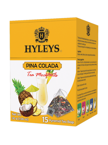 Černý čaj Hyleys PINA COLADA - pyramidové sáčky 15 x 2g  